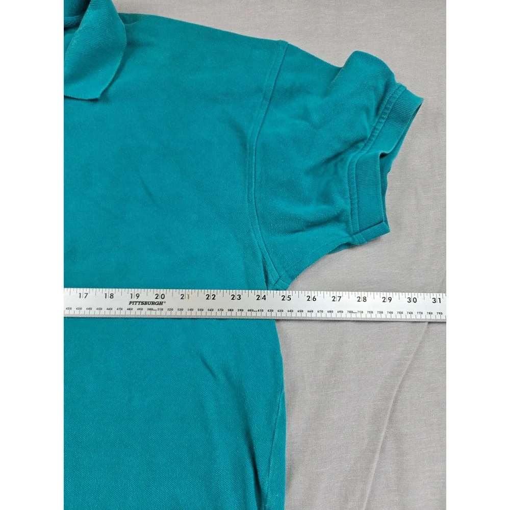 Vintage Abercrombie & Fitch Country Clothes Mens XXL Teal Green Pique Polo Shirt